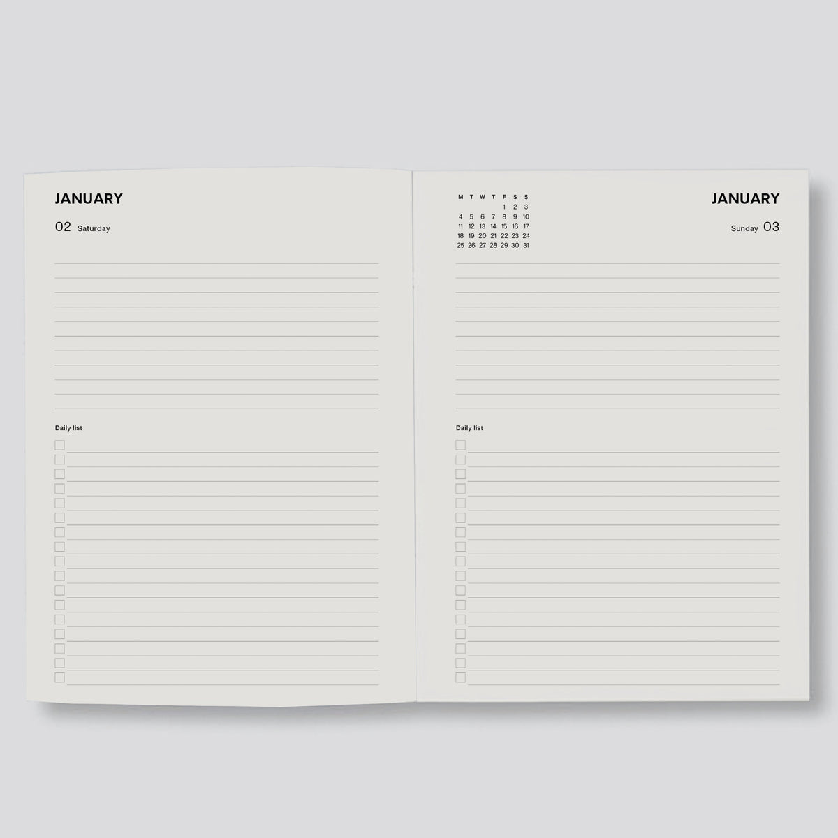 2027 Weekly Diary Golden