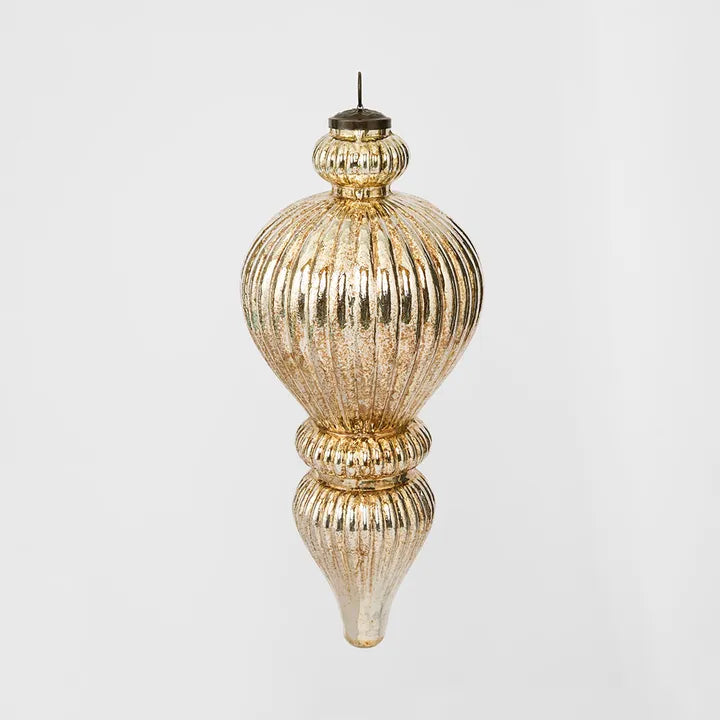 Antiqued Glass Hanging Finial Large