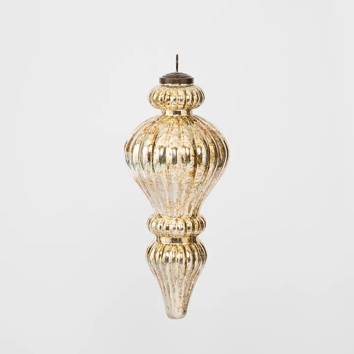 Antiqued Glass Hanging Finial Small