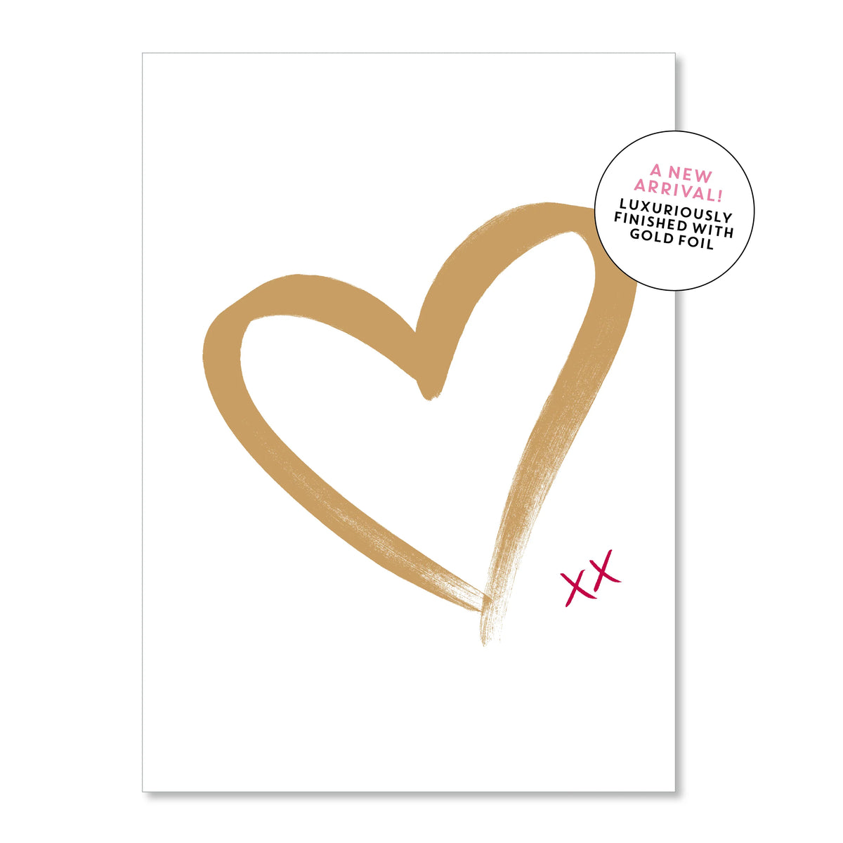 Brushed Heart Greeting Card