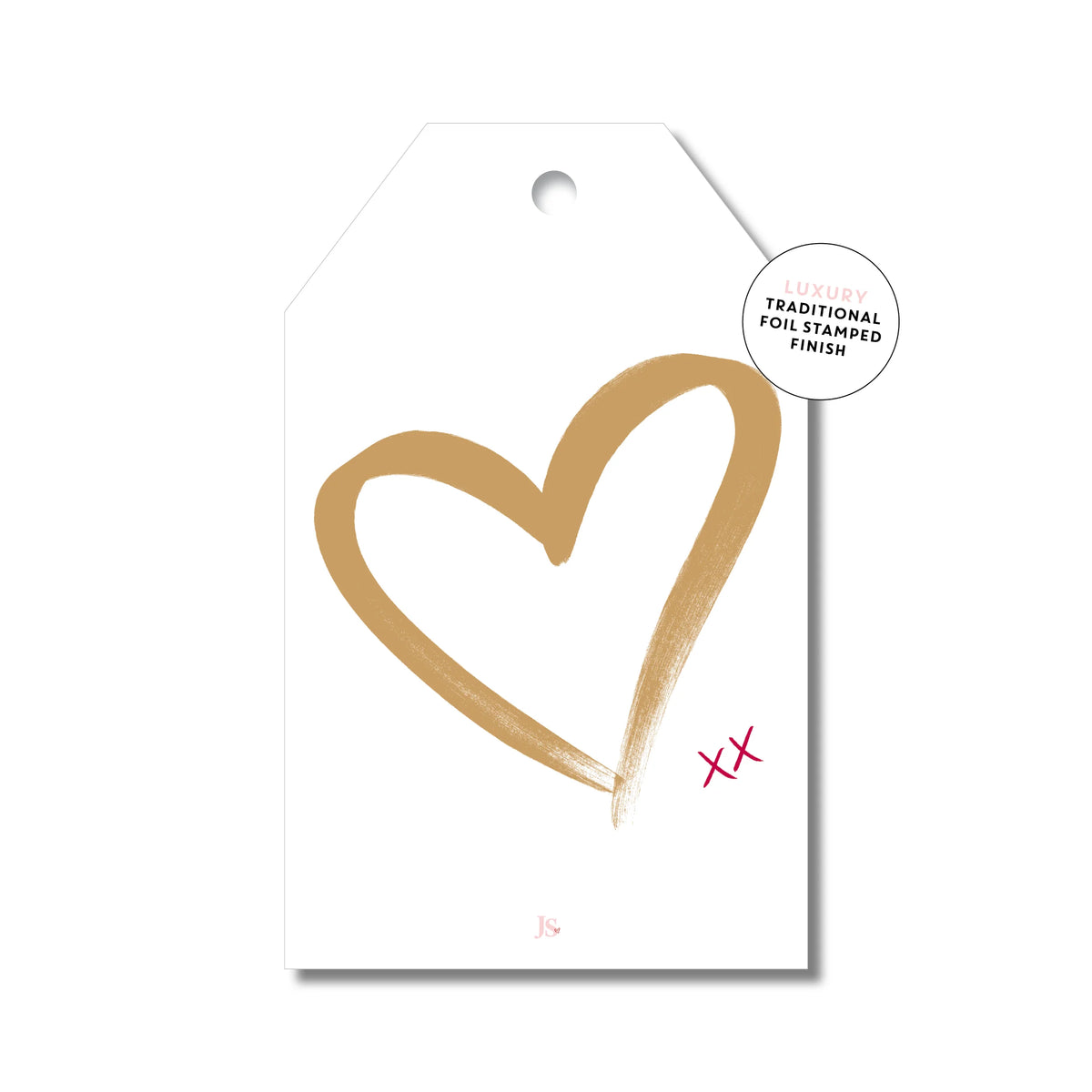 Brushed Heart Gift Tag