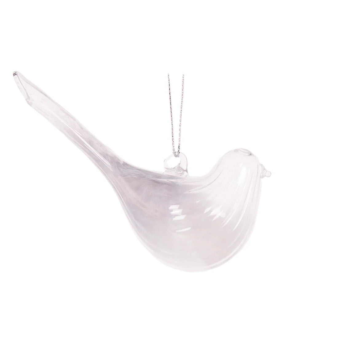 Clear Glass Hanging Dove