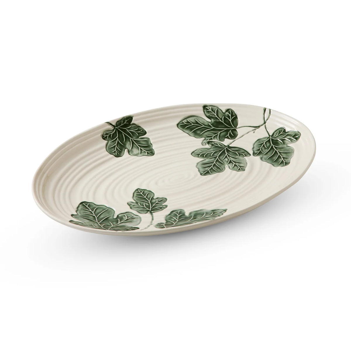 Fig Hand Painted Oval Platter