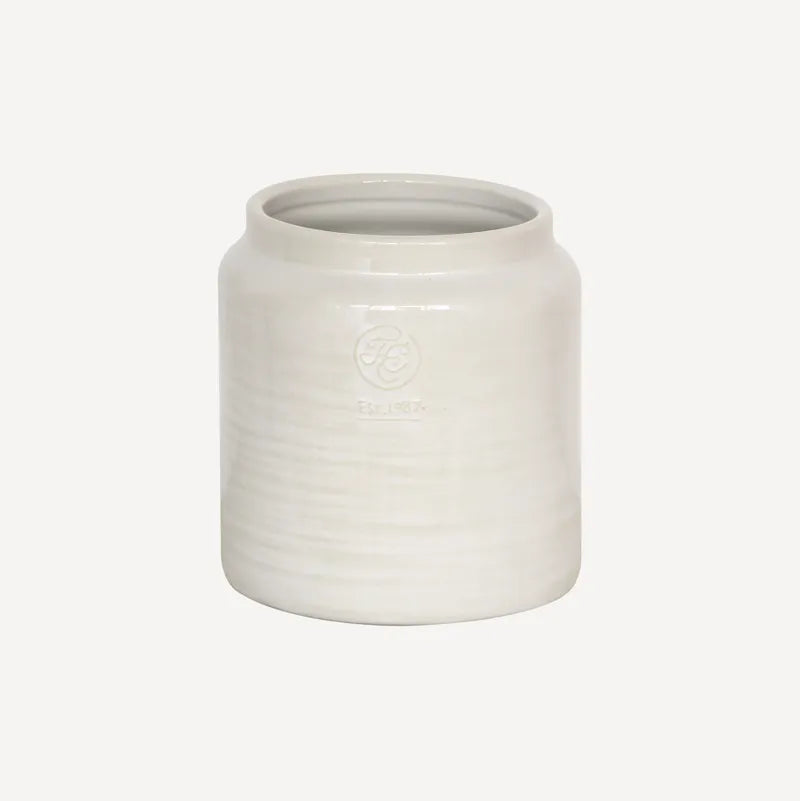 White ceramic utensil holder