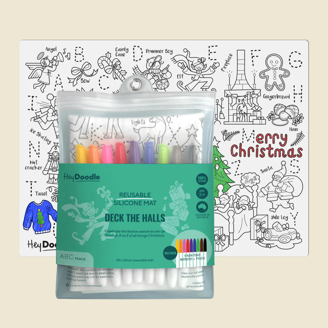 HeyDoodle Classic Mat Deck The Halls