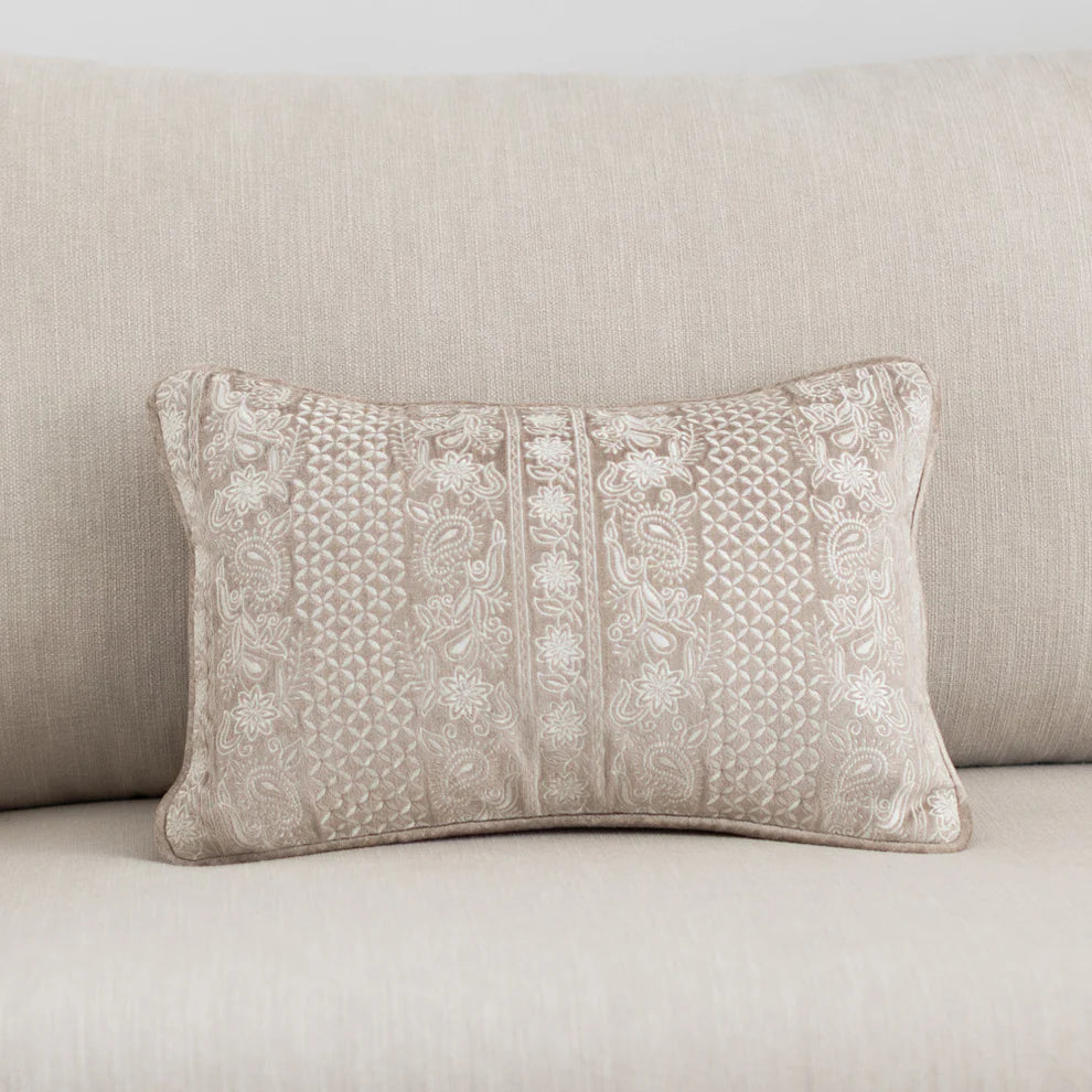 Isla Velvet Embroidered Cushion
