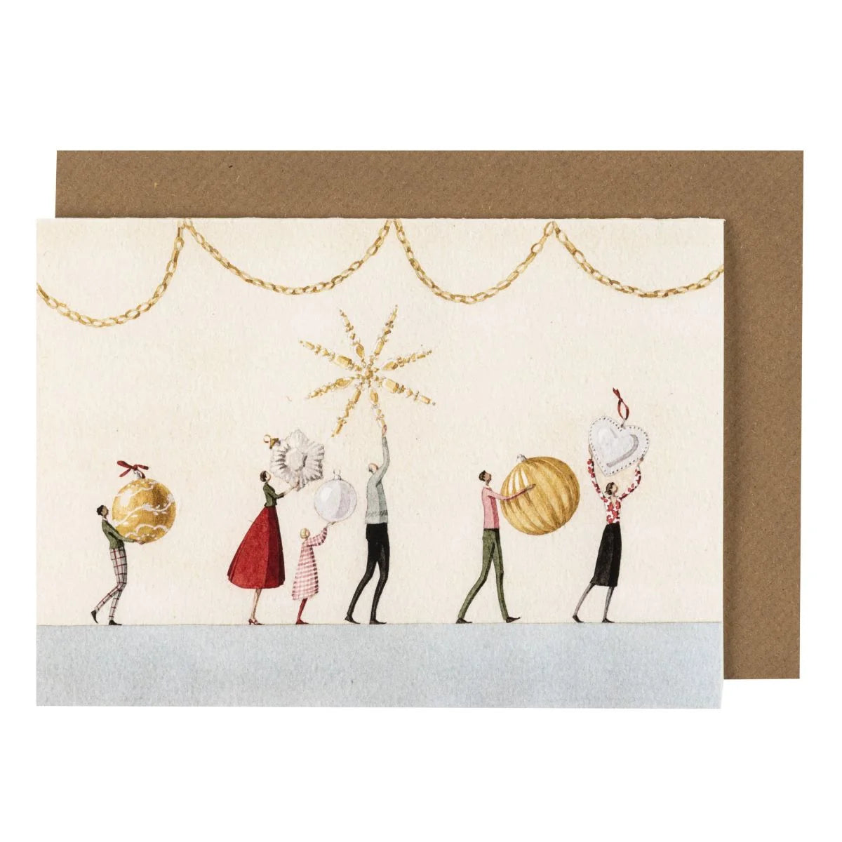 Laura Stoddart Bauble Row Greeting Card