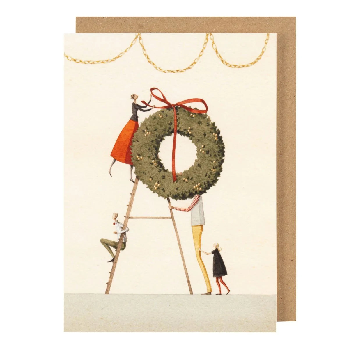Laura Stoddart Christmas Wreath Greeting Card
