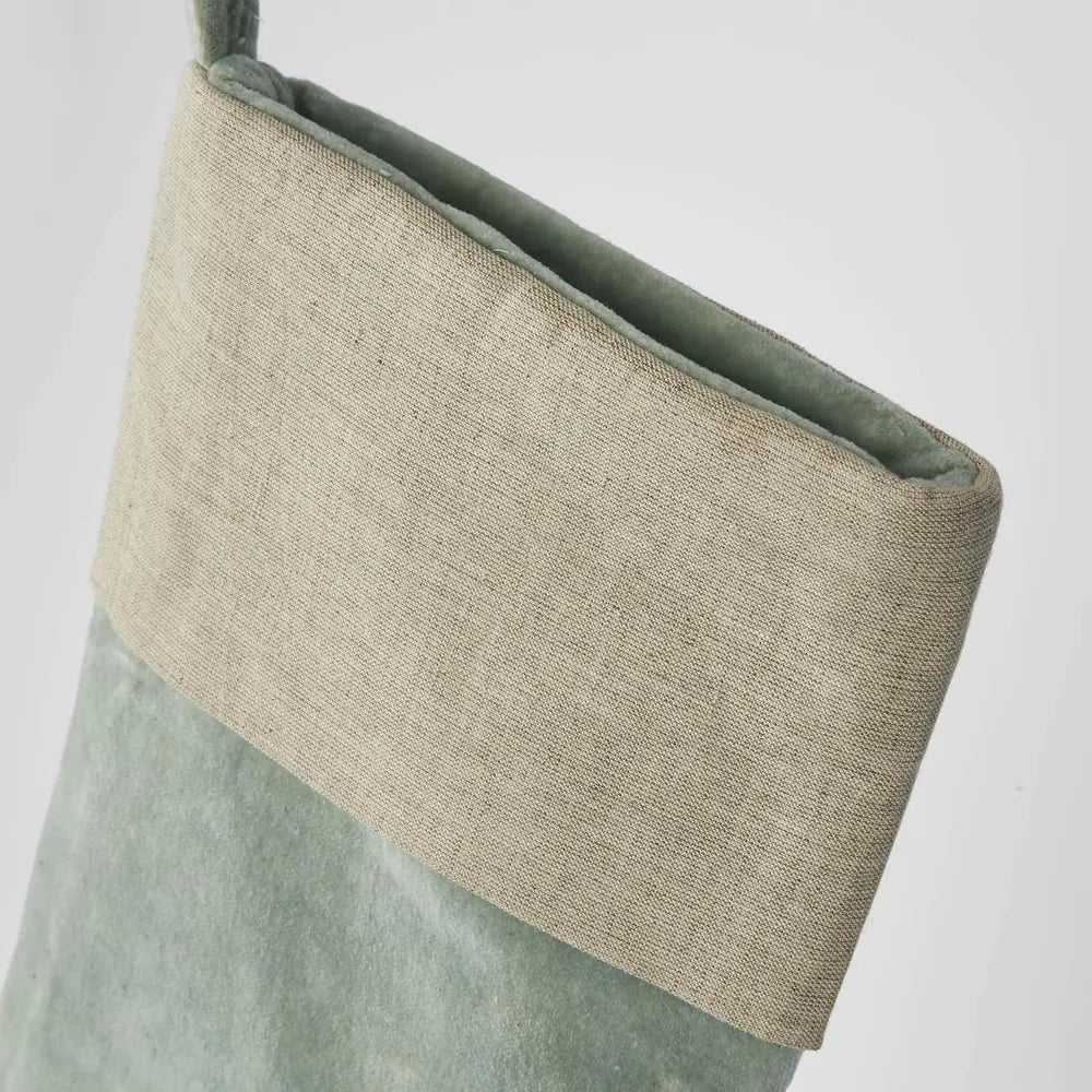 Velvet Stocking - Sage Green