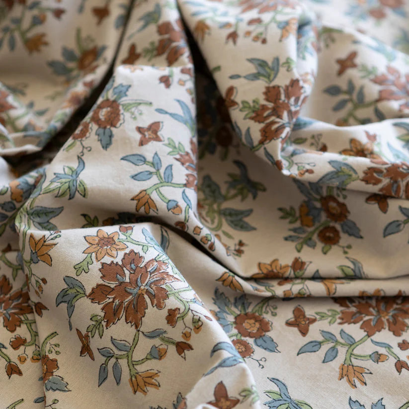 Mabel Block Printed Tablecloth