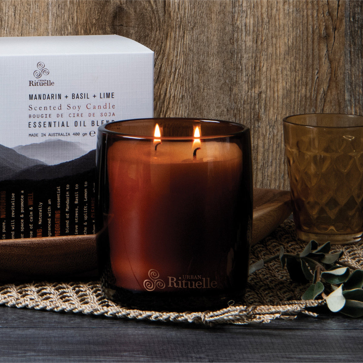 Mandarin + Basil + Lime 400gm Candle