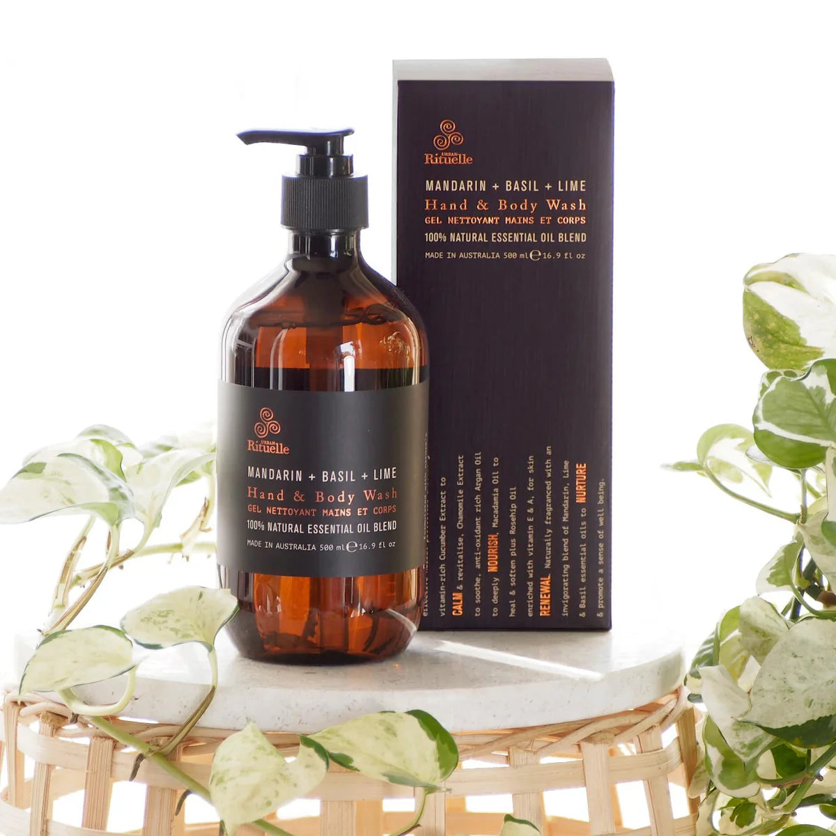 Mandarin + Basil + Lime Hand & Body Wash