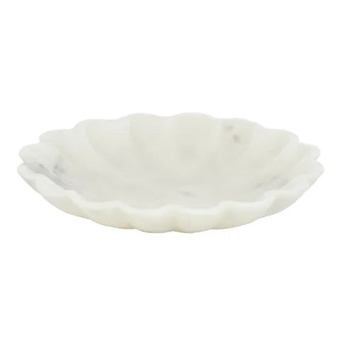Marble Scalloped Bowl Large