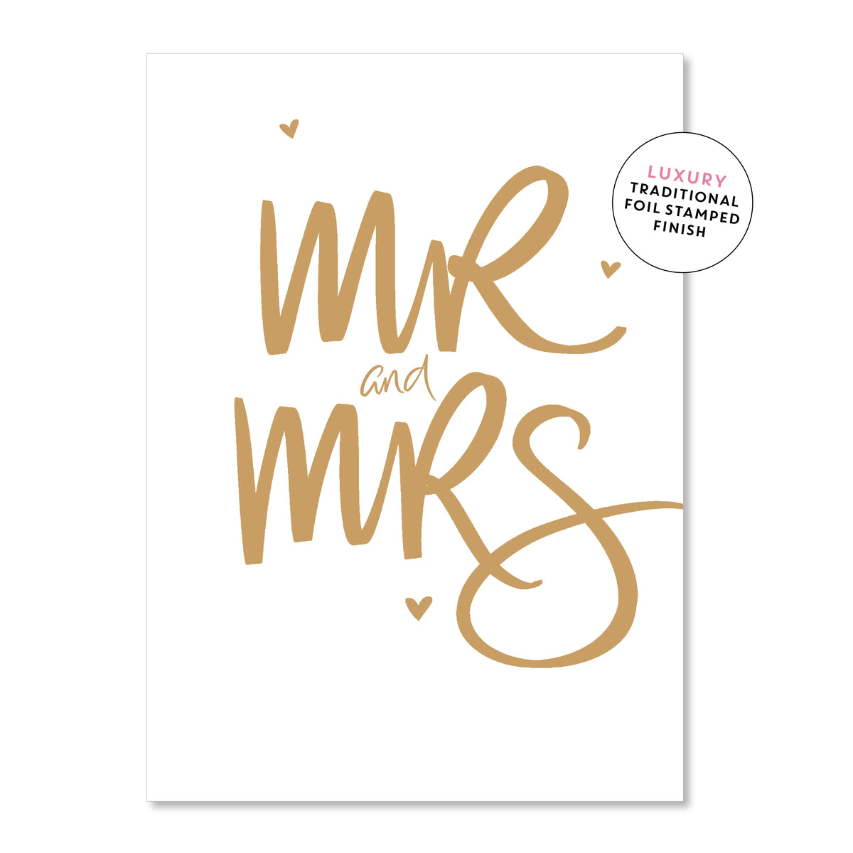 Mr and Mrs Greeting Card White