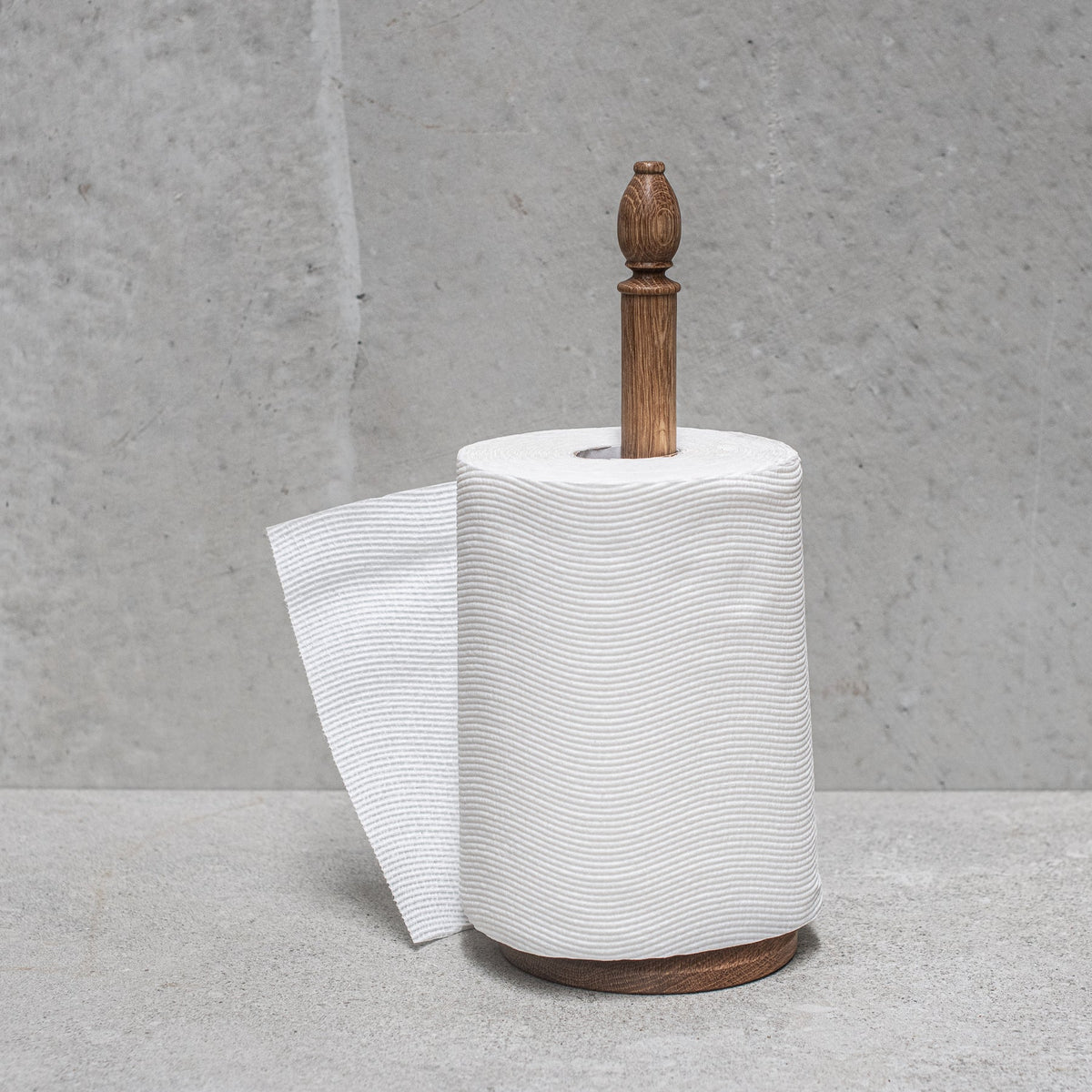 Oak Paper Towel Holder