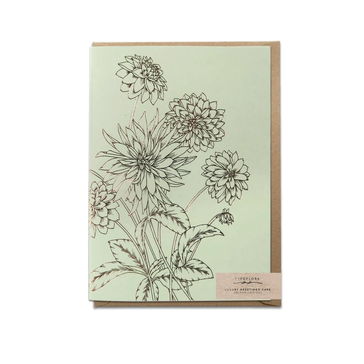 Sage Dahlia Greeting Card