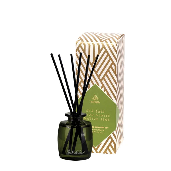 Sea Salt, Lemon Myrtle + Native Pine Mini Fragrance Diffuser Set