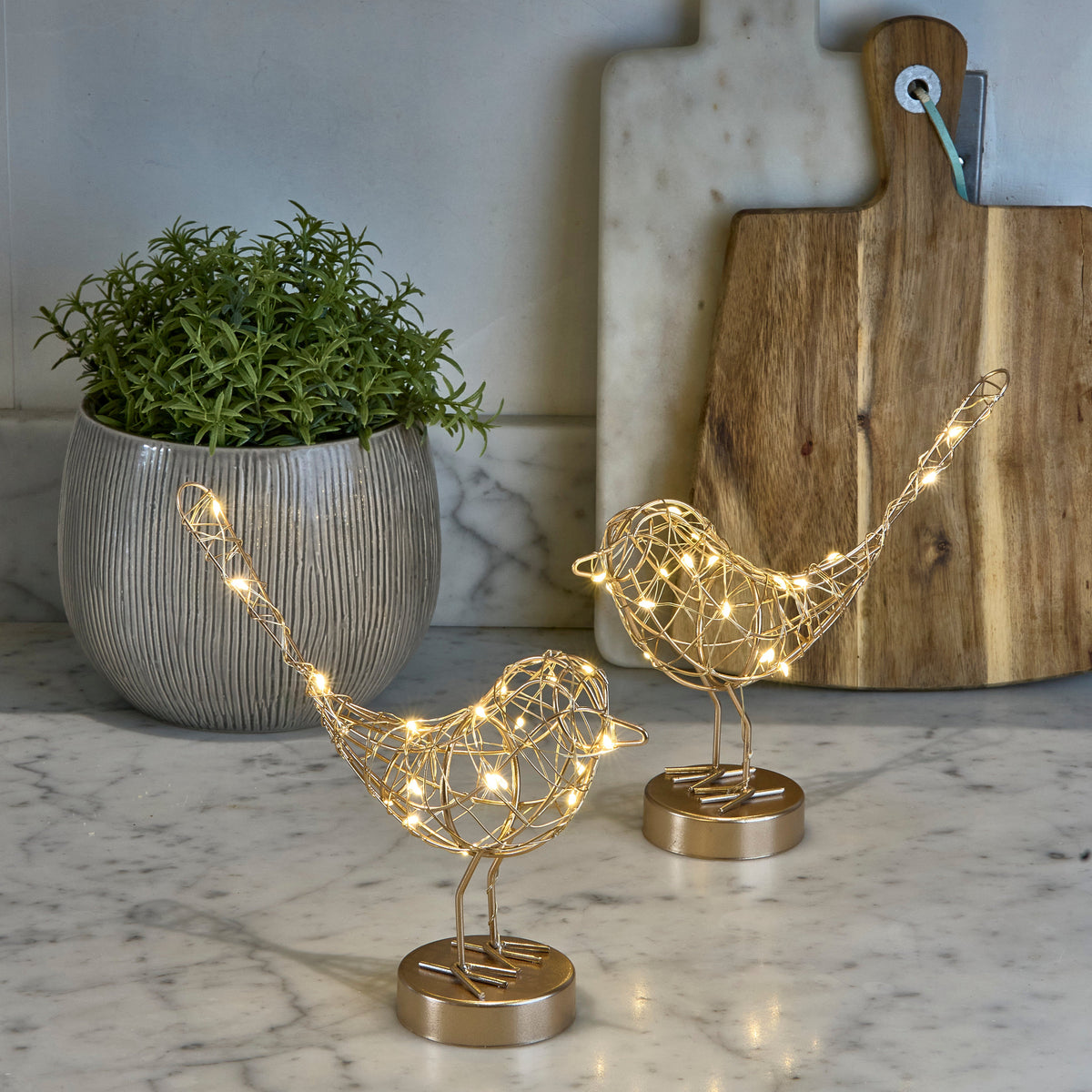 Gold LED Robin