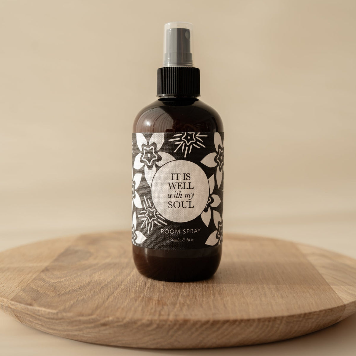 Well Versed Homes Room Spray with label 'it is well with my soul'.