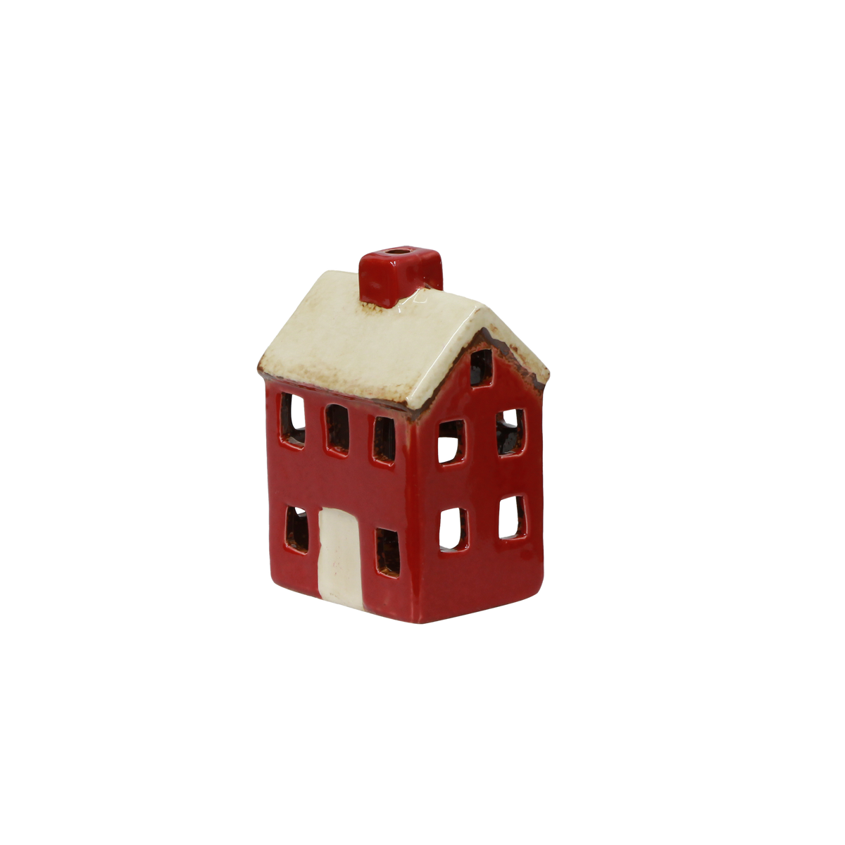Alsace Petite Tealight Chalet Red & Cream