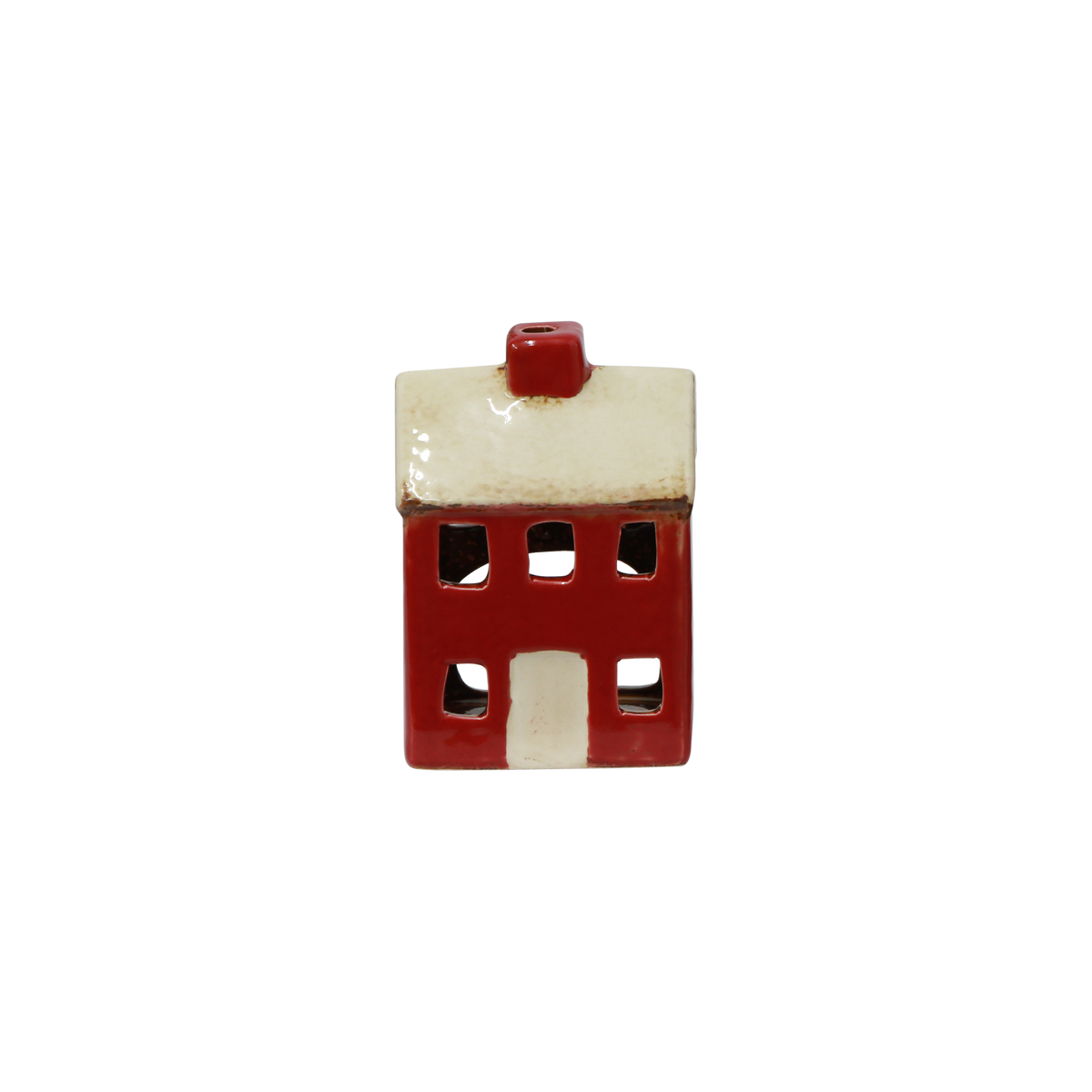 Alsace Petite Tealight Chalet Red & Cream