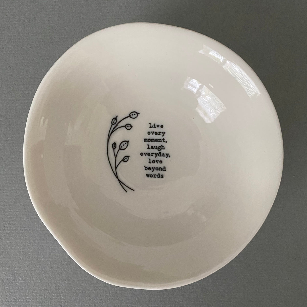 Ceramic Bowl (medium) Live Every Moment