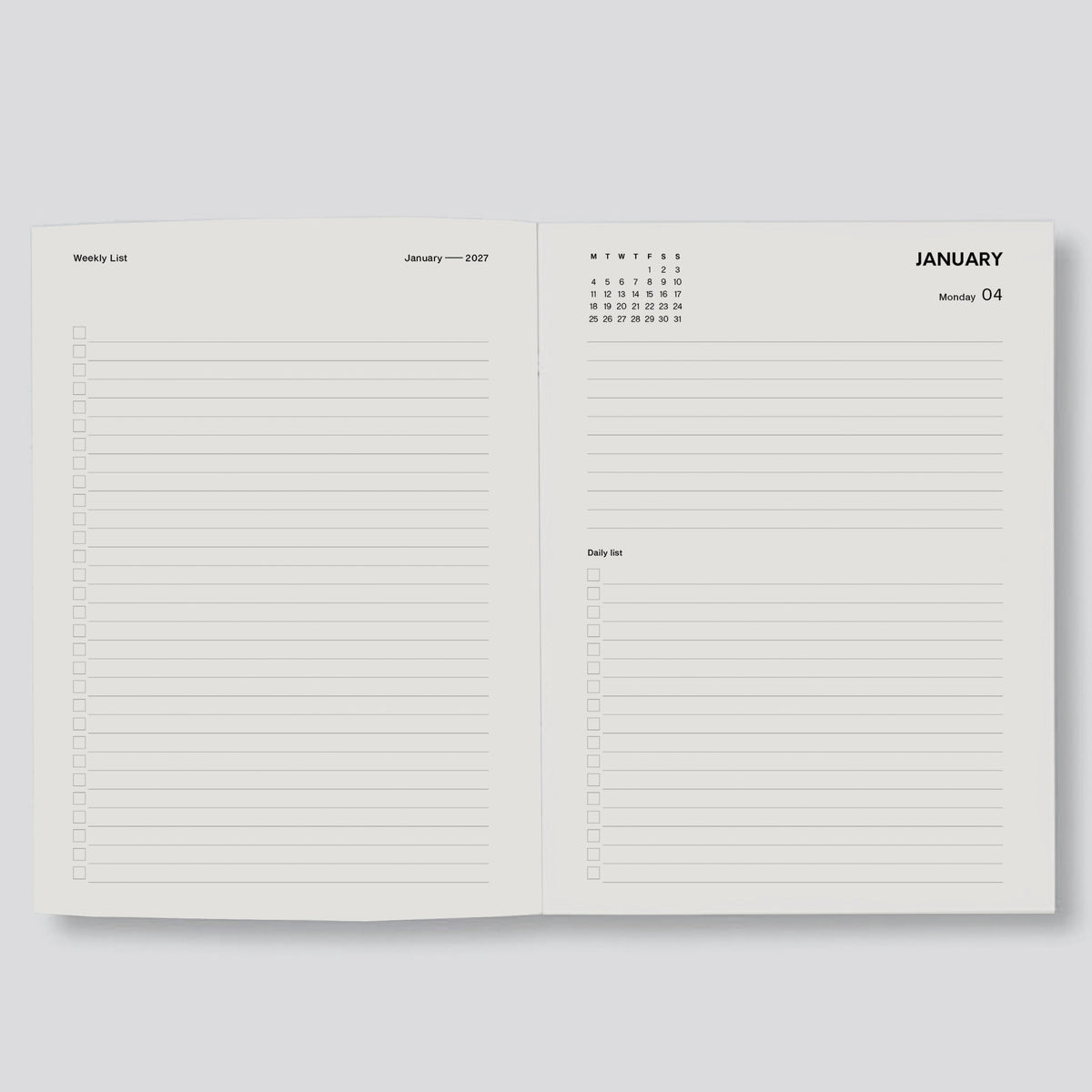 2027 Weekly Diary Golden