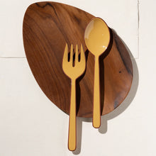 Alder Enamel Salad Servers Chai