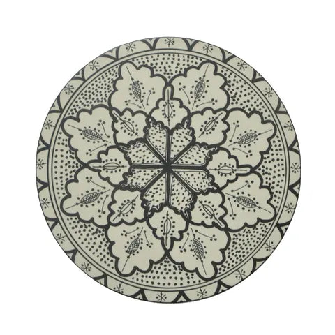 Aleah Ceramic Cheese Board - Black & White