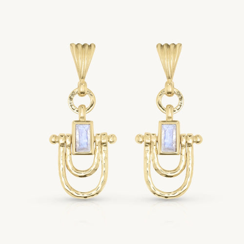 Allegra Moonstone Gold Earrings