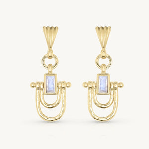 Allegra Moonstone Gold Earrings
