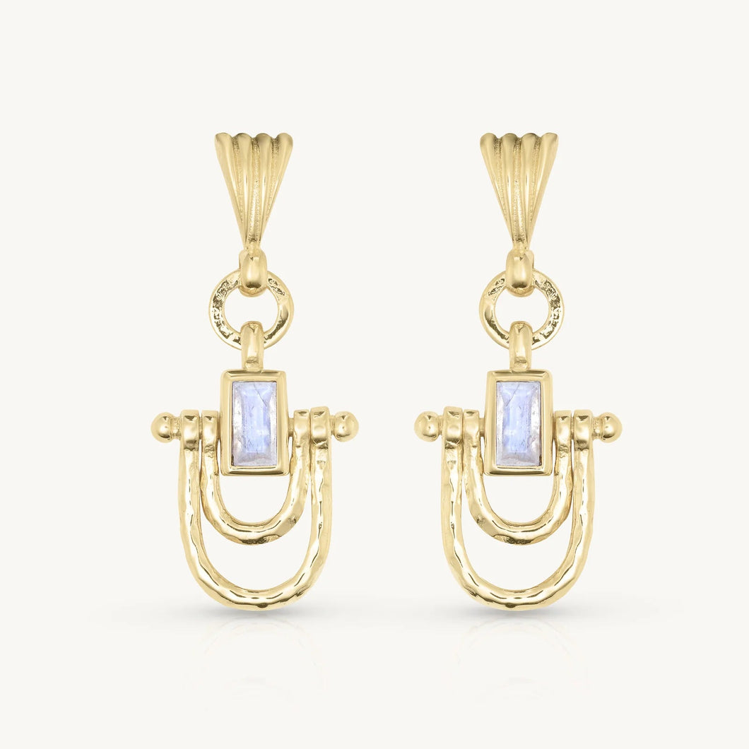 Allegra Moonstone Gold Earrings