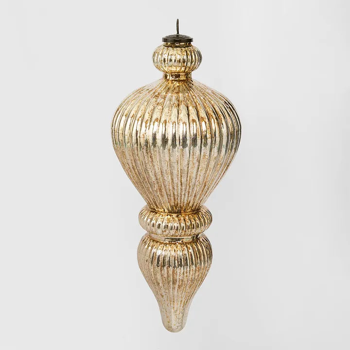 Antiqued Glass Hanging Finial Extra Large