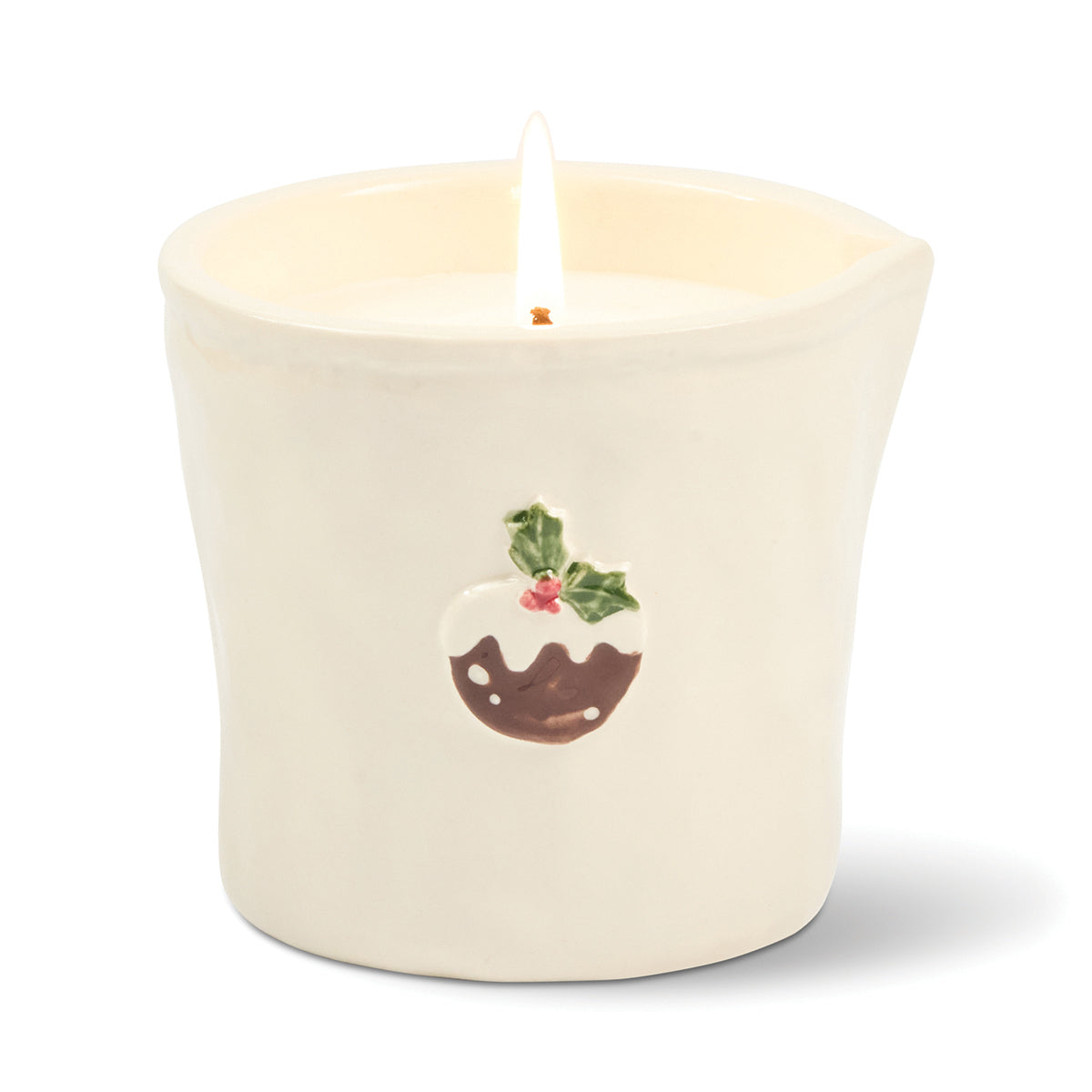 Bistro Ceramic Candle Christmas Pudding
