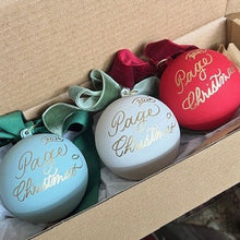 Hand-painted Time Capsule Christmas Bauble - Beige