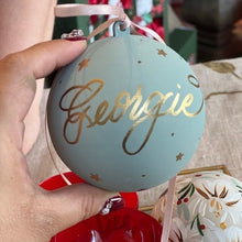Hand-painted Time Capsule Christmas Bauble - Beige