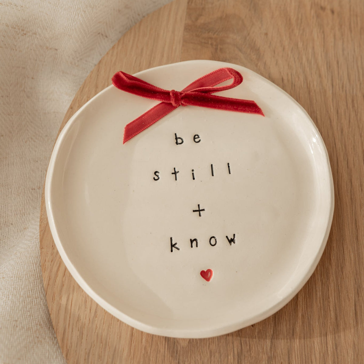 Be Still + Know Trinket Dish