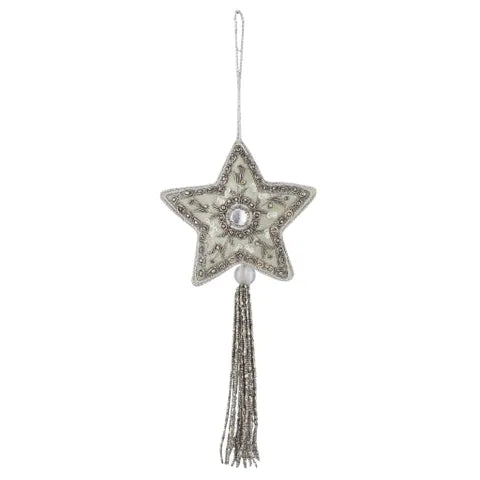 Beaded Star Ornament with Tassel