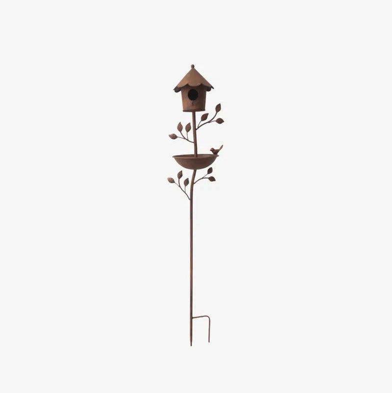 Birdhouse Garden Stake