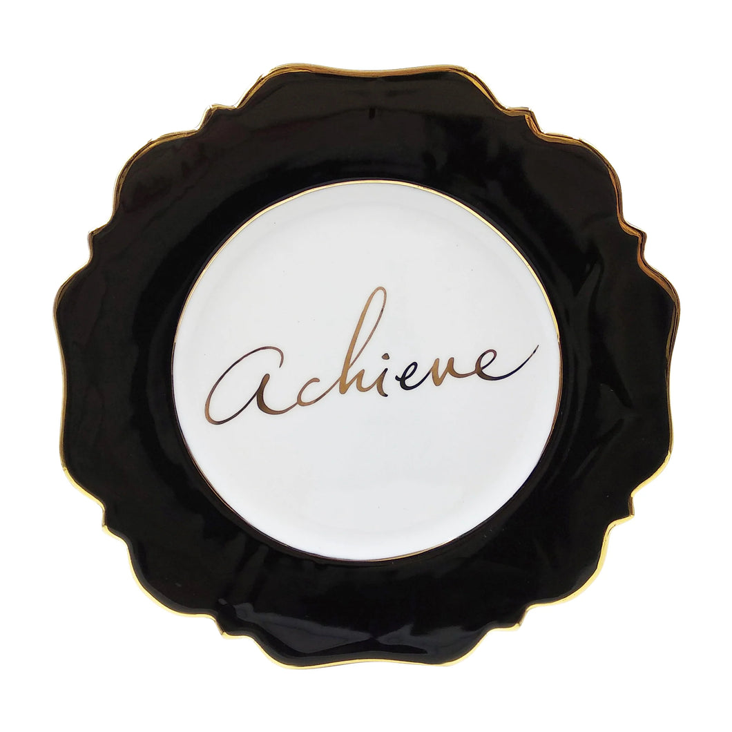'Achieve' side plate (black)