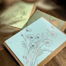 Blue Cosmos Greeting Card