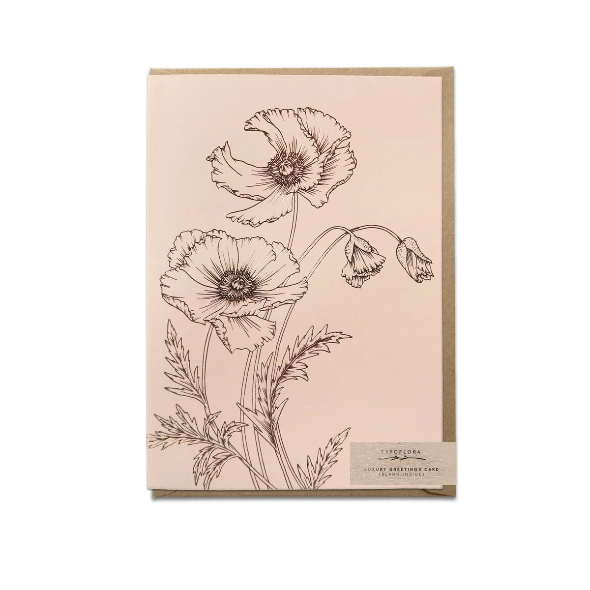 Blush Poppies Greeting Card