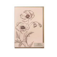 Blush Poppies Greeting Card