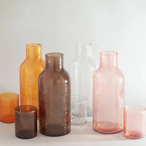 Hammered Glass Carafe - Blush