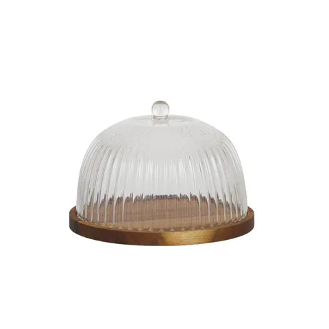 Glass/Wood Cheese Dome