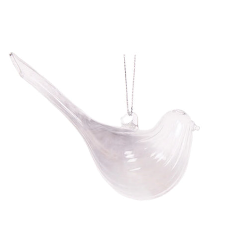 Clear Glass Hanging Dove
