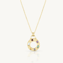 Cleo Mixed Stone Gold Necklace