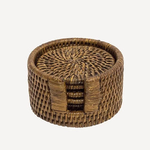 Rattan Coaster with Holder