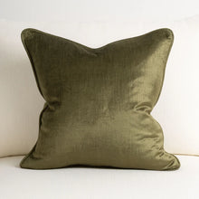 Crushed Velvet Cushion - Kingston Green