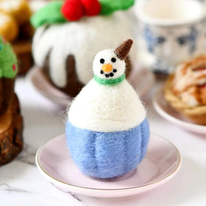 Felt Cupcake Snowman
